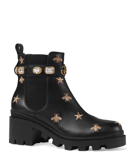 gucci bee embroidered boots|neiman marcus star and bee boots.